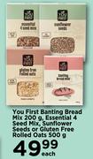 You First Banting Bread Mix 200g, Essential 4 Seed Mix, Sunflower Seeds Or Gulten Free Rolles Oats 5