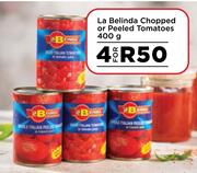 La Belinda Chopped Pr Peeled Tomatoes-For 4 x 400g