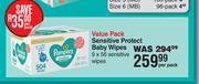 Pampers Value Pack Sensitive Protect Baby Wipes 9 x 56 Sensitive Wipes-Per Pack