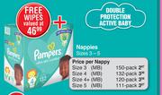 Pampers Nappies Mega Box Sizes 3-5-Each