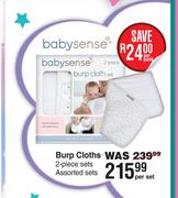 Baby Sense Burp Cloths 2 Piece Sets Assorted Sets-Per Set