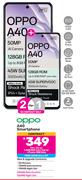 2 x Oppo A40 Smartphone-On 1.4GB Red Core Top Up + Promo 1GB Data