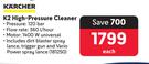 Karcher K2 High-Pressure Cleaner 181250-Each