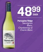 Porcupine Ridge Sauvignon Blanc, Chardonnay Or Chenin Blanc-Each