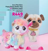 Zuru Pets Alive Poppy Booty Shakin Pug Or Rainbow Llama-Each