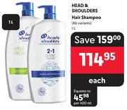 Head & Shoulders Hair Shampoo (All Variants)-1L Each     