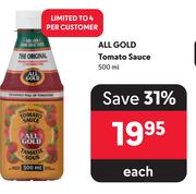 All Gold Tomato Sauce-500ml Each