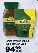 Jacobs Kronung Or Gold 200g Or Pouch 230g-Each