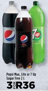 Pepsi Max, Lite Or 7 Up Sugar Free-For 2 x 2L