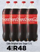 Coke Original Less Sugar-For 4 x 1.5L