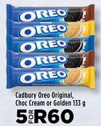Cadbury Oreo Original, Choc Cream Or Golden-For 5 x 133g
