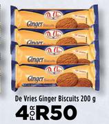 De Vries Ginger Biscuits-For 4 x 200g