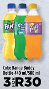 Coke Range Buddy Bottle-For 3 x 440ml/550ml