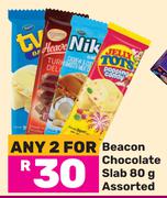 Beacon Chocolate Slabs Assorted-For Any 2 x 80g