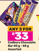 Cadbury Chocolate Bar Assorted-For Any 3 x 40g/48g