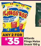 Willards Flings Maize Snack-For Any 2 x 150g