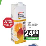 Spar 100% Fruit Juice Blend Assorted-1Ltr Each