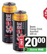 Score Energy Drink Assorted-For 2 x 500ml