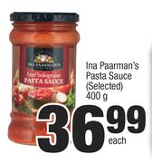Ina Paarman's Pasta Sauce (Selected)-400g Each