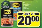 Koo Baked Beans In Tomato Sauce(Selected)-2 x 410g