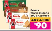 Bakers Tennis Biscuits Assorted-For Any 4 x 200g