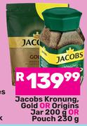 Jacobs Kronung, Gold Or Origins Jar 200g Or Pouch 230g-Each