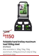 Foldable Hand Trolley Maximum Load 100Kg Steel 81470023