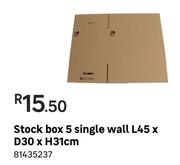 Stock Box 5 Single Wall L45 x D30 x H31cm 81435237