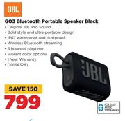JBL GO3 Bluetooth Portable Speaker Black
