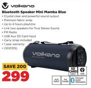 Volkano Bluetooth Speaker Mini Mamba Blue