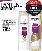 Pantene Shampoo Or Conditioner-200ml/360ml/400ml Assorted Each