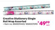 Creative Stationery Single Roll Wrap Assorted 850031443/850037090-Each