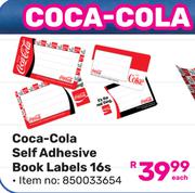 Coca-Cola Self Adhesive Book Labels 850033654-16s Pack