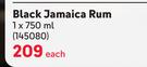 Captain Morgan Black Jamaica Rum-750ml Each