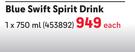 Martell Blue Swift Spirit Drink-750ml Each