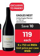 Eagles Nest Little Eagle Merlot-750ml Each