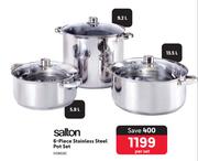 Salton 6 Piece Stainless Steel Pot Set-Per Set