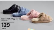 Ladies Puffer Slippers-Each