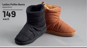 Ladies Puffer Boots-Each