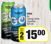 Spar Go Energy Drink Assorted-For Any 2 x 500ml