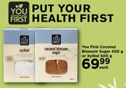 You First Coconut Blossom Sugar 400g or Xylitol 500g-Each