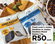 Food Lover's Jumbo Seedless Or Jumbo Seedless Mixed Raisins-1Kg Each