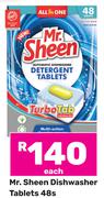 Mr Sheen Dishwasher Tablets-48's Pack