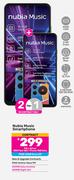 2 x Nubia Music Smartphone-On Red Flexi 160 + Promo 1GB Data