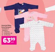 Little One Assorted Baby Grow Rompers-Each
