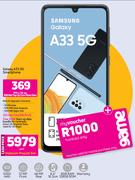 Samsung Galaxy A33 5G Smartphone-On 1GB Red Top Up Core More Data