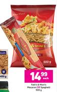 Fatti's & Moni's Macroni Or Spaghetti-500g Each