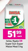 Iwisa, Nyala Or Super Sun Super Maize Meal-5kg Each