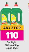 Sunlight Dishwashing Liquid-For Any 2 x 1.5L
