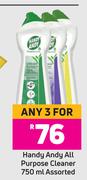 Handy Andy All Purpose Cleaner Assorted-For Any 3 x 750ml